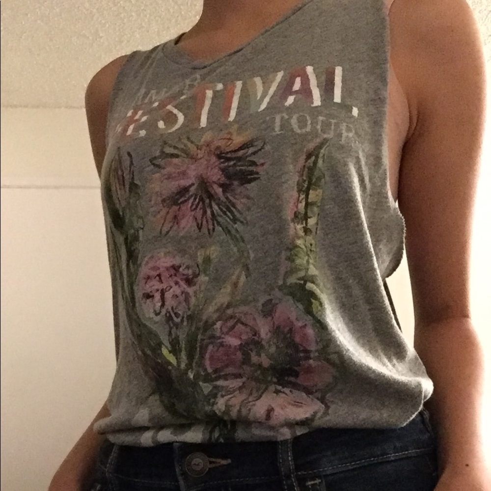 Abercrombie & Fitch Grey Open Back Tank Top